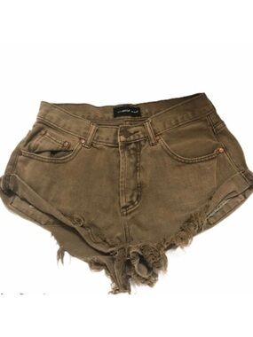 Mustard Seed Distressed High Rise Button Fly Short